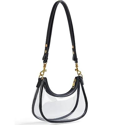 Semi Clear Purse Stadium Approved,Clear Crossbody Bag, Small Clear