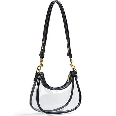 Womens Transparent Crossbody Bag W/ Black Strap Various 