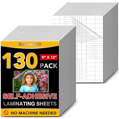 20 PCS Self-Adhesive Laminating Sheets, 9 x 12 Inches Clear Laminating  Sheets No Machine Needed Self Sealing Laminate Sheets