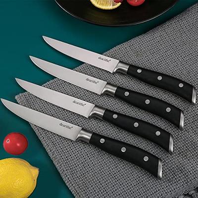 dearithe Steak Knives Set of 24, Black Full-Tang and Triple Rivet Serrated Steak  Knife Set,Stainless Steel Sharp Blade,4.5 In, For Restaurant Kitchen  Tableware Camping,Dishwasher Safe - Yahoo Shopping