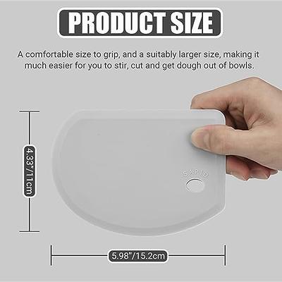 Silicone Dough Scraper with Stainless Steel Sheet, Curved Edge Flexible  Bowl Scraper for Baking, Food Grade Silicone Bench Scraper for Sourdough  Bread