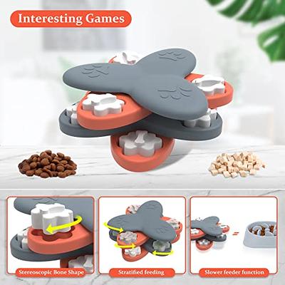 Interactive Dog Toys Bone Shape Covers Dog Treat Puzzle Games Slow Feeder Dog  Puzzle Toy For Puppy Training