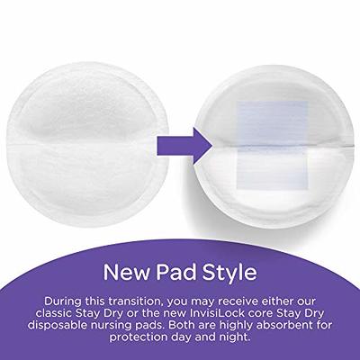 Lansinoh Stay Dry Disposable Nursing Pads for Breastfeeding, 108