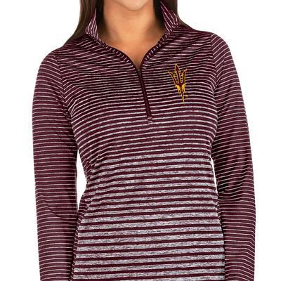 Antigua Women's Minnesota Vikings Tribute Purple Quarter-Zip Pullover