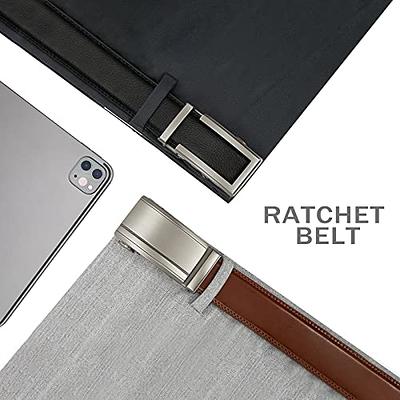 Buy M Buckle Black Jeans Belt, Automatic Buckle Genuine Leather Classic  100% Leather Ratchet Belt Adjustable Dress Belt With Plus Size at