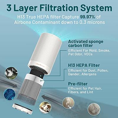 Air Purifier Filter H13 True HEPA and Activated Carbon Filter Set