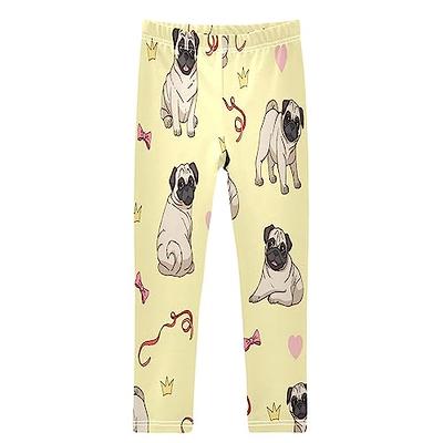 Boccsty Cute Brown Pugs Baby Girls Toddler Leggings Doodles Heart Kids Yoga  Pants Dance Active Tights 5T - Yahoo Shopping