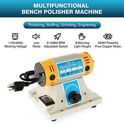 Bench Grinder Jewelry Polisher Polishing Machine + Dust Collector Grinding  Motor