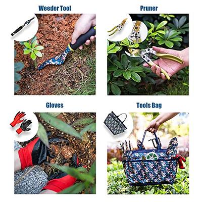 Ebbniur Garden Tool Set, 25Pcs Heavy Duty Floral Garden Tools