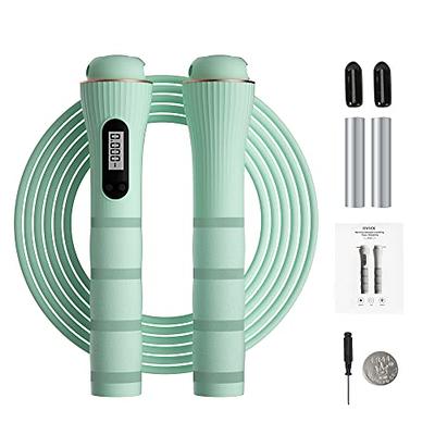 OVICX Jump Rope Digital Weighted Handle Skipping Rope with Counting for  Women Fitness Workout Exercise Outdoor Trai - Yahoo Shopping