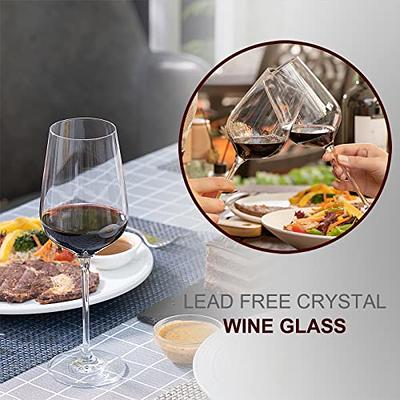 AILTEC Wine Glasses ,Crystal Red Wine Glass Set,Long Stem Wine