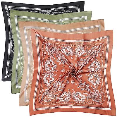 Fishinsea 4 Pcs 27.5'' x 27.5'' Large Bandanas, Silk Square Head Scarfs  Scarves Bandanas Neck Scarf Bandana for Men Women Girls - Yahoo Shopping