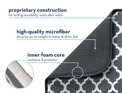 Microfiber Cushion Pad Foldable Dish Drying Mat Tableware Absorb
