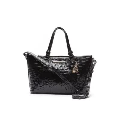 Brahmin Mini Asher Black Melbourne Satchel