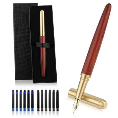 MENGDOGGE Fancy Fountain Pen Set Includes Luxury Metal Calligraphy Fountain  Pen with Medium Tip and 10Pcs Ink Cartridges Perfect Choice for  Calligraphy, Drawing, and Writing - Yahoo Shopping