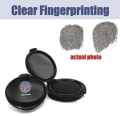 Ink Pad Finger Ink Pad Fingerprint Ink Pads-Black Ink Finger Printing Ink  Pad Stamp Ink Pads Ink Pads for Stamping Clear Imprint Quick Drying, No
