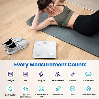 5 Core Rechargeable Smart Digital Bathroom Weighing Scale with Body Fat and  Water Weight for People; Bluetooth BMI Electronic Body Analyzer Machine;