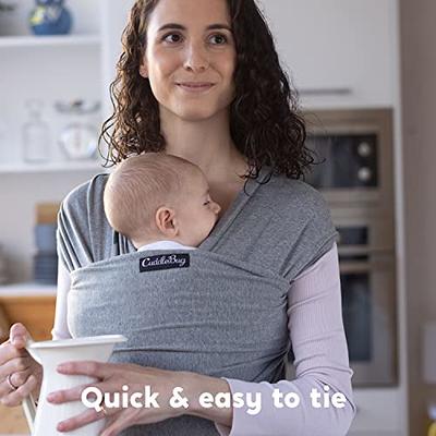  CuddleBug Baby Wrap - Hands-Free Baby Carrier Wrap - Soft &  Stretchy Baby Wraps Carrier - Baby Carrier Newborn to Toddler 7-35 lbs -  One-Size-Fits-All Baby Holder Wrap - Hip-Healthy