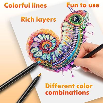 ThEast Colored Pencils for Adult Coloring, 8 Colors Magic Jumbo Colored  Pencil for Adults, Multicolored Core Pencils for Art Supplies, Drawing