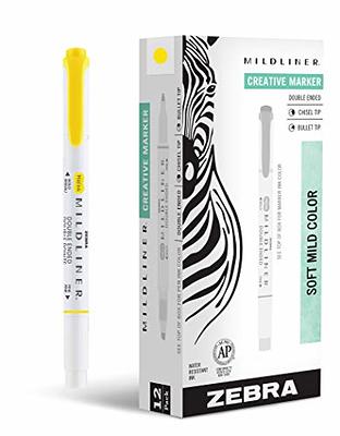 Zebra Mildliner Creative Marker, Double Ended, Soft Mild Color, 8 Pack - 8 marker