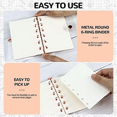 Standard 6-Ring Rainbow Clear Soft PVC Notebook Cover Protector Round Ring  Binder Loose Leaf Folde for Ring-Bound Planner Page (Inner Paper Not  Included) (A6) : Amazon.in: Office Products