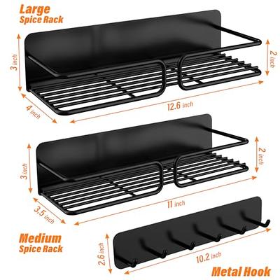 4 Pack Magnetic Spice Rack for Refrigerator, Next to Fridge Spice Organizer  Magnetic Shelf for Small Apartment RV Kitchen Whiteboard Classroom