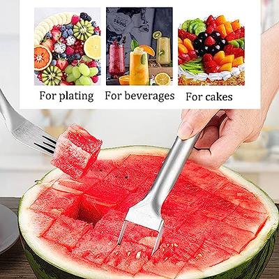 2 Pieces Melon Baller Scoop Set, 4 In 1 Stainless Steel Fruit Scooper Seed  Remover Melon Baller Carving Knife Double Sided Melon Baller For Watermelon