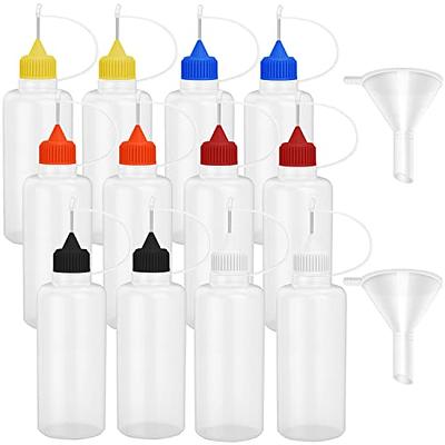 12 Pcs 2 Ounce Needle Tip Glue Bottle 60 mL Plastic Dropper Bottles  Multicolor lid with 2 Pcs Mini Funnel for Small Gluing Projects, Paper  Quilling DIY Craft, Acrylic Painting - Yahoo Shopping