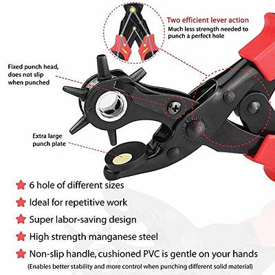 7'Heavy Duty Leather Hole Puncher with 6 Punch Sizes for Belts, Fabric, DIY  Home or Craft Projects - China Hole Punch, for Watch Bands