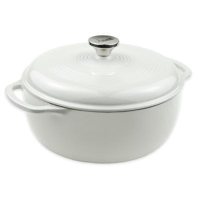 Lodge 6 Quart Enameled Cast Iron Dutch Oven. White Enamel Dutch Oven Oyster  White 