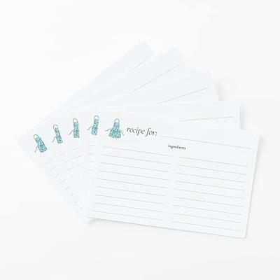  Recipe Card Dividers 4x6 with Tabs (Set of 24