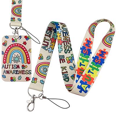 Juanooo Aesthetic Purple ID Badge Holder Lanyard for Keys Cute Love Heart  Key Lanyard for ID Badges for Women Teachers Girls Lovely School Preppy Y2K