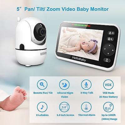 HelloBaby Baby Monitor with 3 Cameras + One Replacement Screen HB6550,  Video Baby Monitors No WiFi, Time & Colck, Pan Tilt Zoom Camera - Yahoo  Shopping