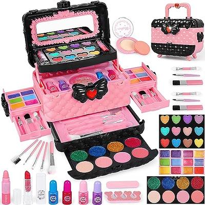 56 Pcs Real Kids Makeup Kit for Girls, Washable Pretend Play