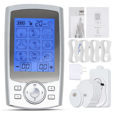 Stimease TENS Unit, Wireless TENS & EMS Unit Back Pain Relief Massager -  APP Controlled Bluetooth Muscle Stimulator Machine for Back Shoulder Leg  Neck