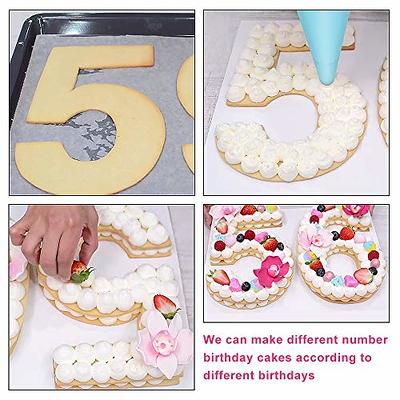 SelfTek 0-9 12 Inch Number Cake Molds DIY Baking Cake Stencils Templates  with 6 Icing Tips Icing Smoother and Pastry Bags for Wedding Birthday  Anniversary - Yahoo Shopping
