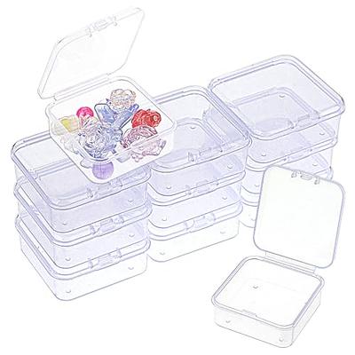 10 Pcs Clear Small Plastic Storage Box Jewelry Beads Organizer