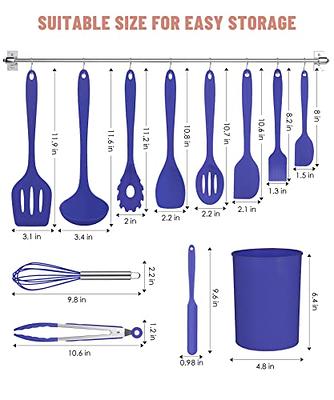 Kitchen Cooking Utensils Set, Umite Chef 33 pcs Non-stick Silicone Cooking Spatula  Set with Holder, Wooden Handle Silicone Kitchen Gadgets Utensil Set (Pink)  - Yahoo Shopping