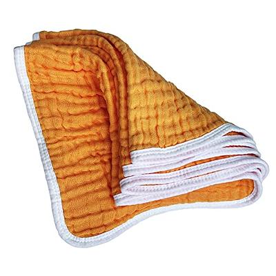 Synrroe Muslin Burp Cloths Large 20 by 10 Inches 100% Cotton 6 Layers Extra  Absorbent and Soft (Rose Red)