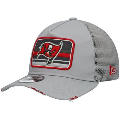 Men's New Era Gray San Francisco 49ers Stripes A-Frame Trucker 9FORTY  Snapback Hat