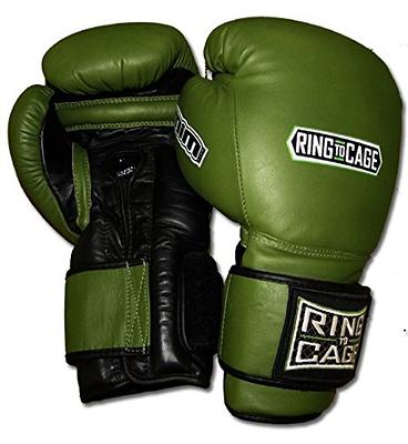 Deluxe Leather Boxing Gloves, Velcro Straps