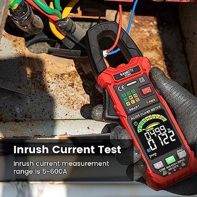 KAIWEETS Smart Digital Clamp Meter T-RMS 6000 Counts, Clamp Multimeter with  Inrush Current Function, Auto-ranging Amp Meter Built-in HD Color Screen,  Measures AC/DC Current Voltage Temperature NCV - Yahoo Shopping