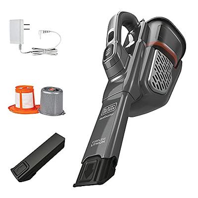 BLACK+DECKER 8-Volt Bagless Cordless Washable Filter Multisurface in White  Handheld Vacuum REVHV8J40 - The Home Depot