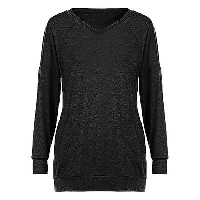 Trendy Womens Fall Fashion Long Sleeve T Shirts Loose Tunic