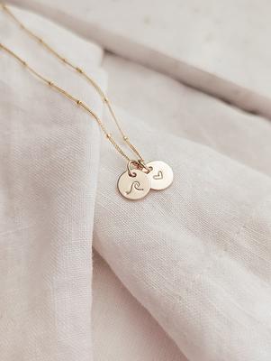 Awvialy Cute Heart Necklace Dainty Gold Heart Necklace 14K Gold Plated Minimalist Heart Necklace Small Love Heart Pendant Necklace Simple Gold