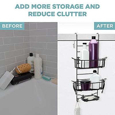 Zenna Home Over The Door Adjustable Rust-resistant Shower Caddy Stainless  Steel : Target