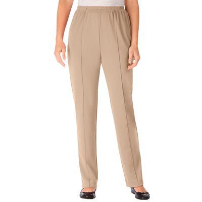 Plus Size Women's Elastic-Waist Soft Knit Pant by Woman Within in New Khaki  (Size 28 WP) - Yahoo Shopping