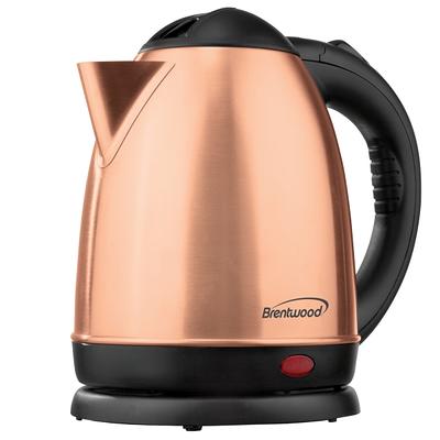 Brentwood 1.5-Liter Stainless-Steel Electric Cordless Tea Kettle, Rose Gold  - Yahoo Shopping