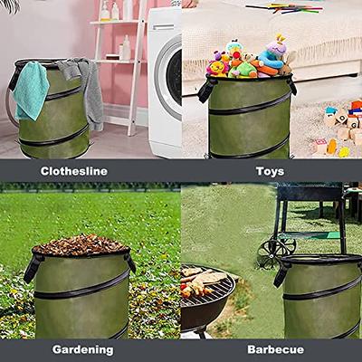 FOUF Collapsible Trash Can, 30 Gallon 113L Pop Can and Leaf Bag