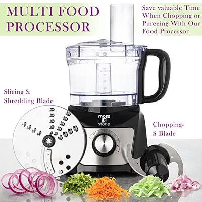  Homtone Food Processor 16 Cup, Vegetable Chopper Electric, Food  Processors for Shredding, Slicing, Doughing and Chopping, 6 Blades 8  Functions for Home Use, 2 Speed, 600W, Red: Home & Kitchen